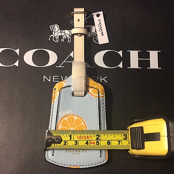 COACH - LUGGAGE TAG WITH ORANGE PRINT (NWT) - Picture 5 of 10